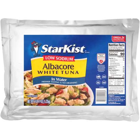 STARKIST Albacore Tuna Low Sodium Pouch 43 oz., PK6 514560